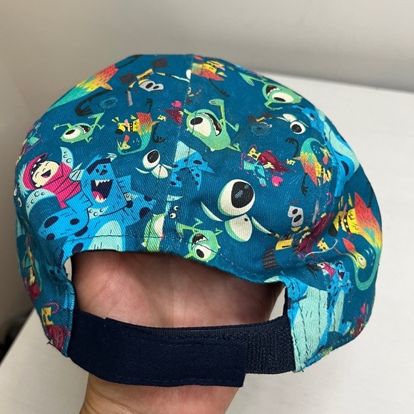 Disney Parks Monster Inc. 5 Panel Hat Cap Adult Unisex “Monster Fun” Teal, Blue - Picture 4 of 10